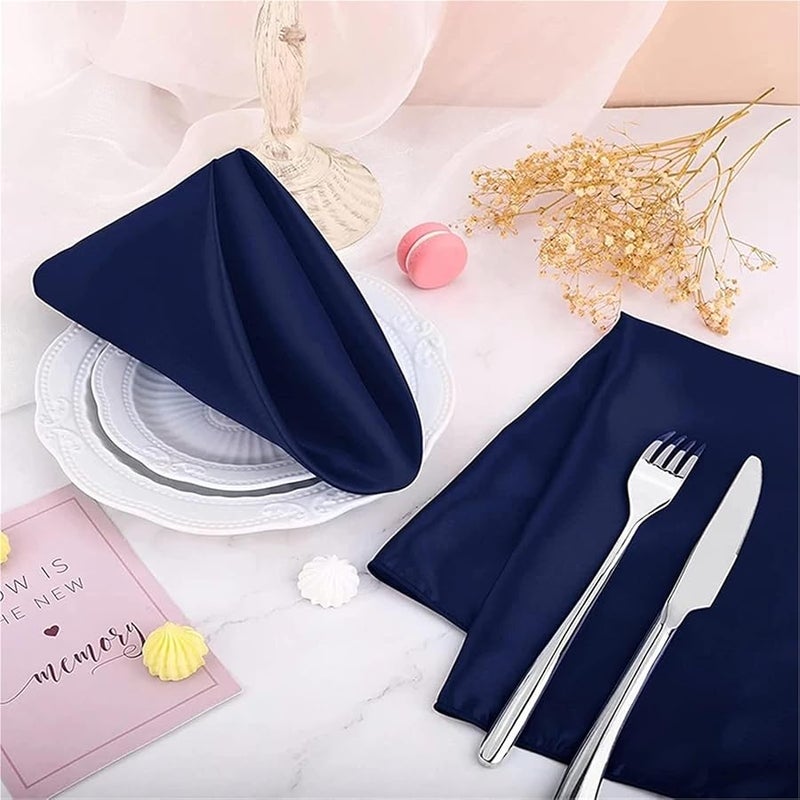Black Washable Soft Square Dinner Napkins 30pcs 30x30cm for Wedding Birthday Party Table Decoration - Image 3